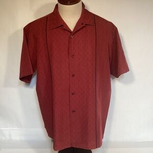 Pendleton Biscayne Men's Burgundy Short Sleeve Shirt size XL